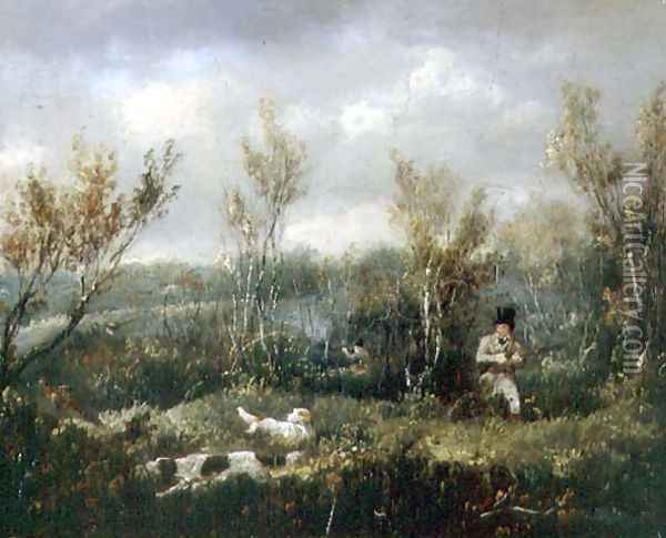 Pheasant Shooting Oil Painting - Samuel John Egbert Jones