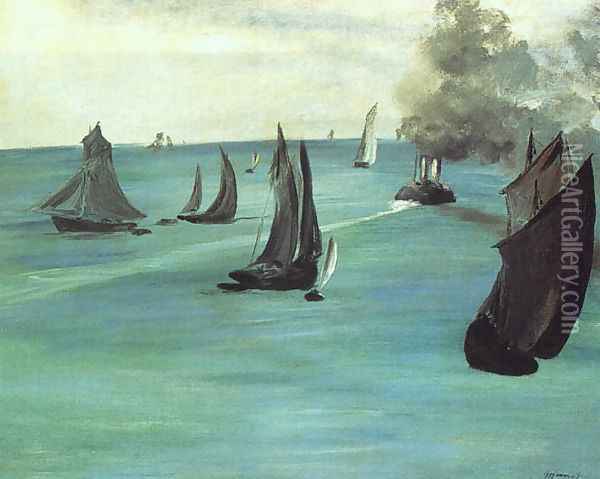 The Beach at Sainte-Adresse 1867 Oil Painting - Edouard Manet