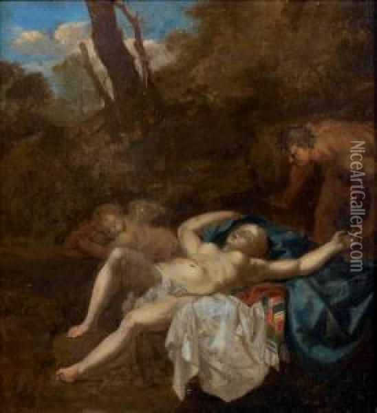 Jupiter Et Antiope Oil Painting - Adriaen Van Der Werff