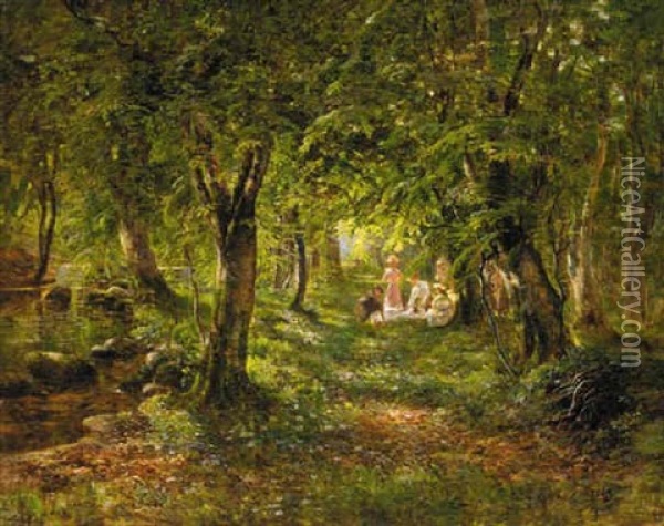 The Picnic Oil Painting - Carl Carlsen