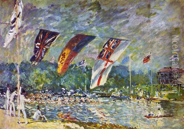 Les régates à Moseley Oil Painting - Alfred Sisley