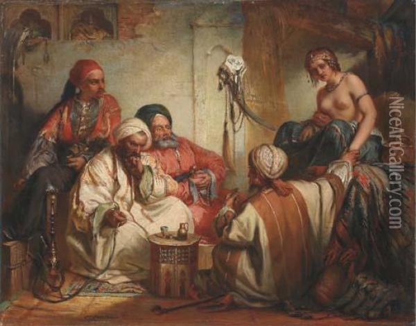 The Slave Market Oil Painting - Jean-Francois Portaels