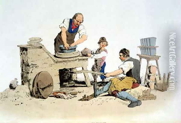Potters, from Costume of Great Britain, published by William Miller, 1805 Oil Painting - William Henry Pyne