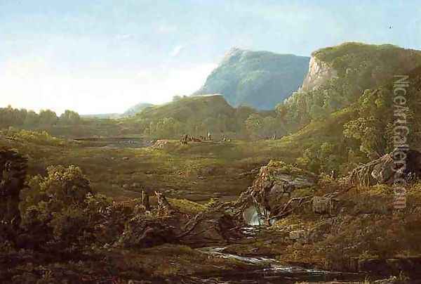 Valley Landscape Oil Painting - William Louis Sonntag