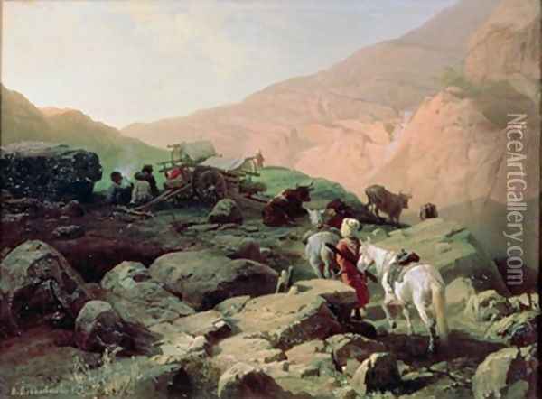 The Caucasus Oil Painting - Pawel Kowalewsky
