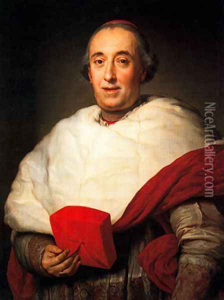 Portrait of Cardinal Francisco Xavierio de Zelada Oil Painting - Anton Raphael Mengs