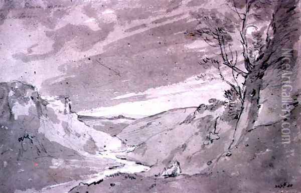 On the Dove near Buxton Oil Painting - John Constable