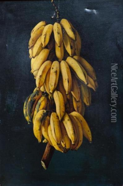 Bananas Oil Painting - Jose Felipe Parra Piquer