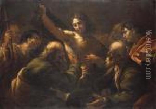 The Incredulity Of Saint Thomas Oil Painting - Giovan Battista Beinaschi