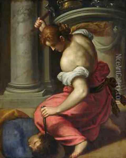 The Death of Sisera Oil Painting - Palma Vecchio (Jacopo Negretti)