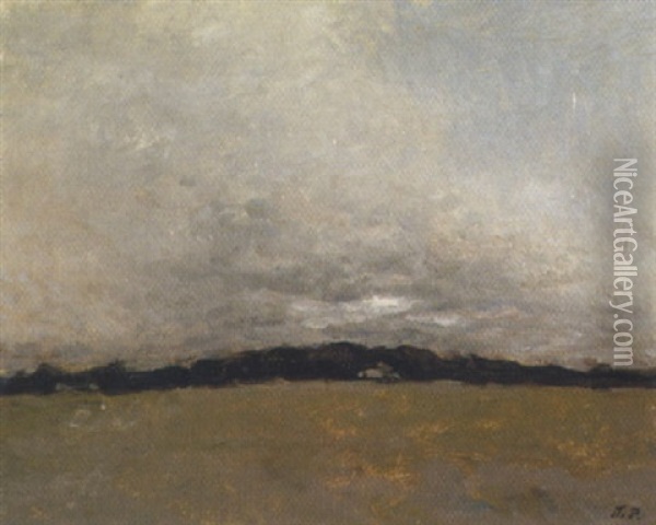 Impressionistisk Landskab Oil Painting - Julius Paulsen