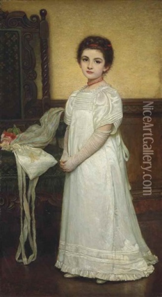 Molly's Ball Dress Oil Painting - Kate Perugini