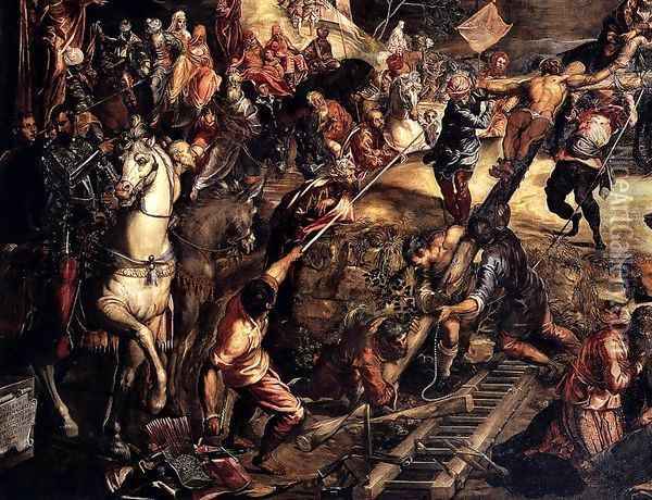 The Crucifixion (detail) Oil Painting - Jacopo Tintoretto (Robusti)