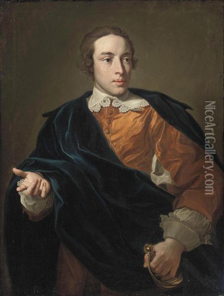 Portrait Of John Brudenell-montagu Oil Painting - Thomas Jenkins