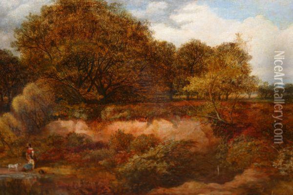 A Gypsy Camp Oil Painting - John Linnell