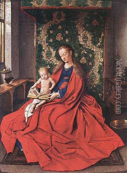 Madonna with the Child Reading 1433 Oil Painting - Jan Van Eyck