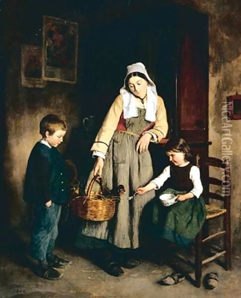The Patient Oil Painting - Charles Fortin