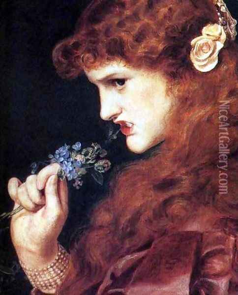 Love's Shadow I Oil Painting - Anthony Frederick Sandys