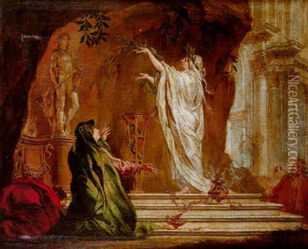 Le Sacrifice A Apollon Oil Painting - Jan Boeckhorst