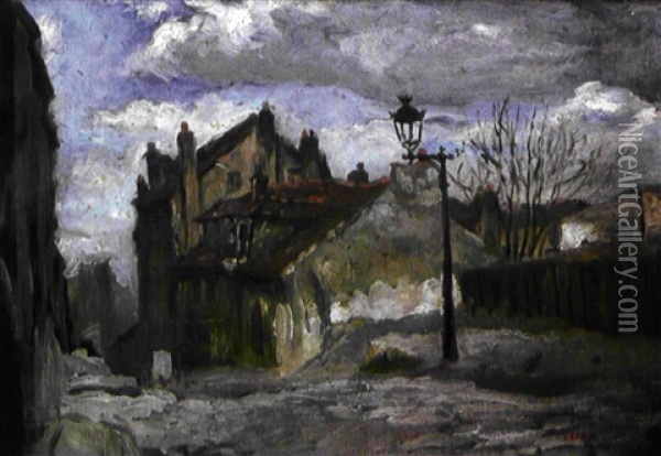 Vue De Ville Oil Painting - Marcel Francois Leprin