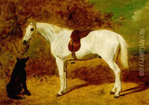 Grey Hunter Oil Painting - Friedrich Wilhelm Keyl