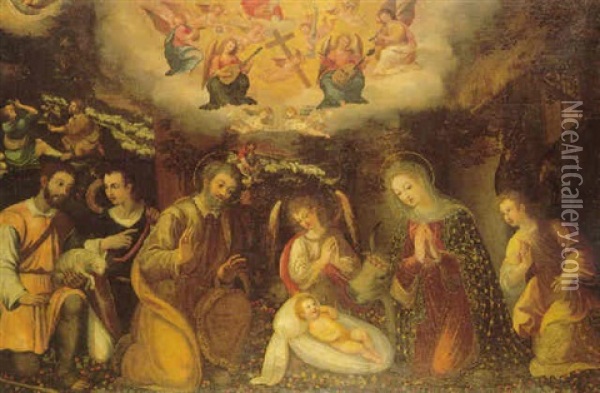 La Natividad Oil Painting - Bernardo Bitti