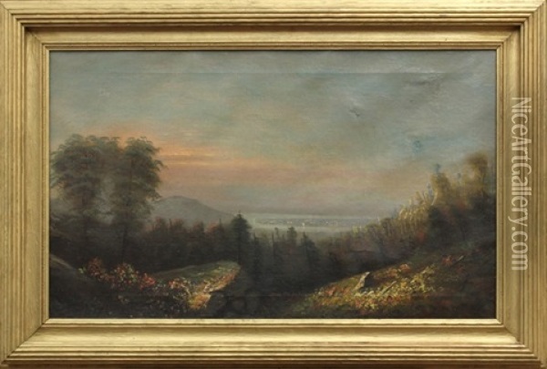 View Of The Hudson River Valley Oil Painting - George Herbert McCord