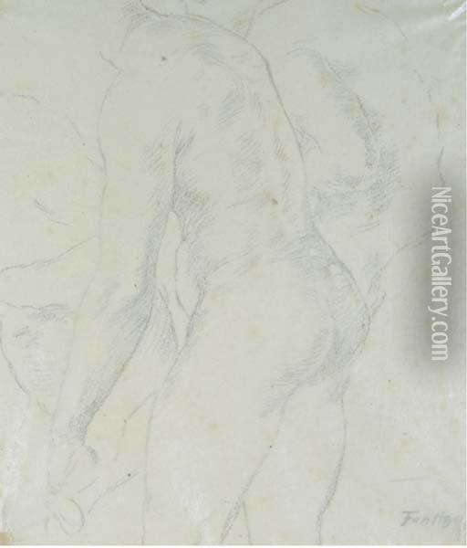 Study Of Male Nudes Oil Painting - Ignace Henri Jean Fantin-Latour