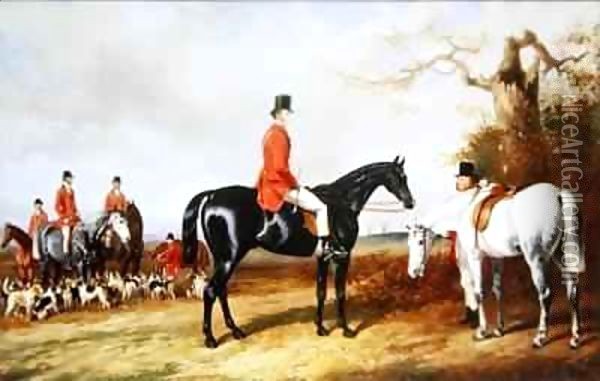 A Meet of His Majesty's Buckhounds Oil Painting - W. and Barraud, H. Barraud