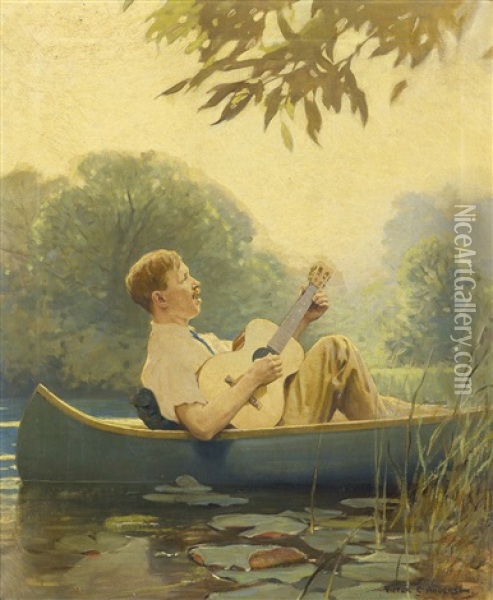Pond Song Oil Painting - Victor Coleman Anderson