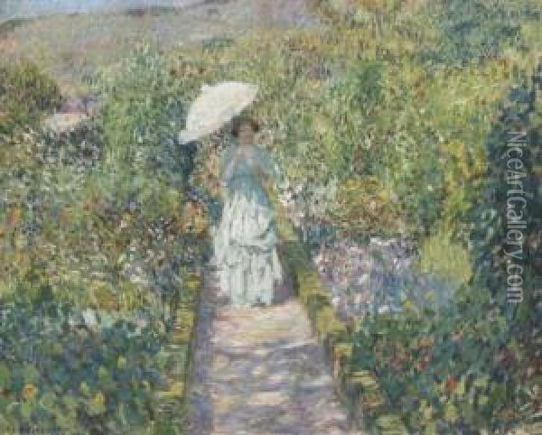 The Garden Path Oil Painting - Frederick Carl Frieseke