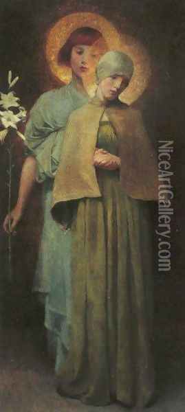 The Annunciation Oil Painting - Marianne Preindelsberger Stokes