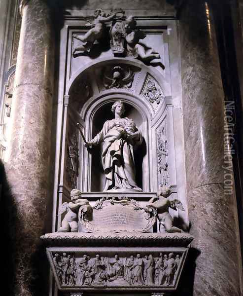 Tomb of Countess Matilda of Tuscany Oil Painting - Gian Lorenzo Bernini