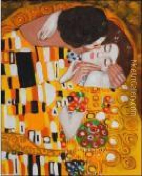 Klimt - The Kiss Oil Painting - Gustav Klimt