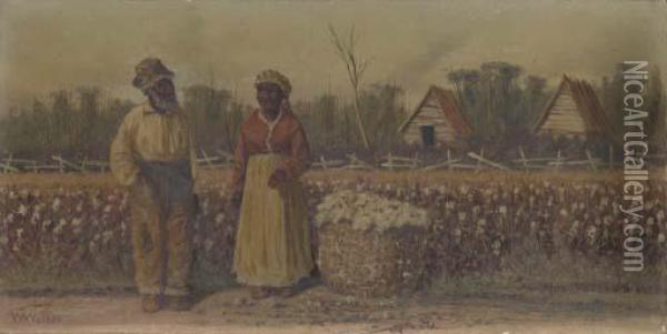 Cotton Pickers Oil Painting - William Aiken Walker
