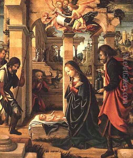 Adoration of the Shepherds Oil Painting - Marcellus Coffermans