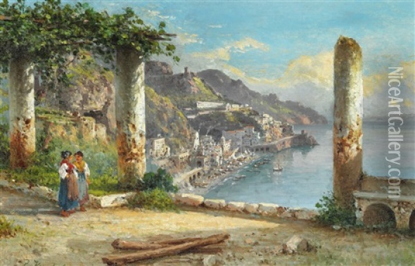 Amalfi Oil Painting - Peter Kornbeck