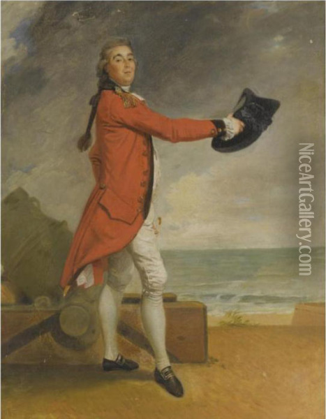 Portrait Of Major George Maule Oil Painting - Johann Zoffany