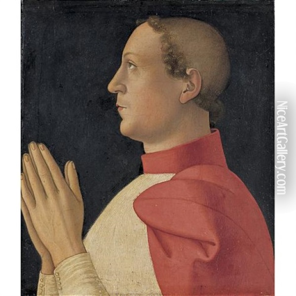 Portrait Of Cardinal Philippe De Levis Oil Painting - Romano Antoniazzo