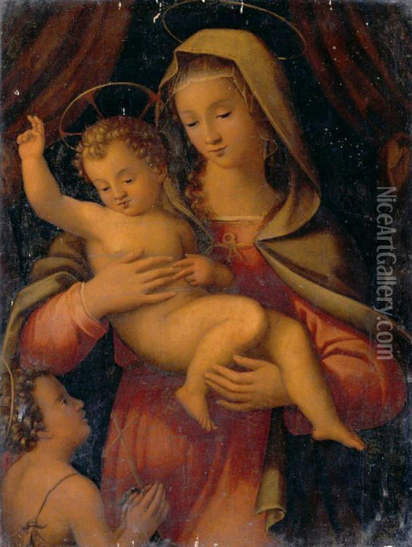 The Madonna And Child With The Infant Saint John The Baptist Oil Painting - Niccolo Betti