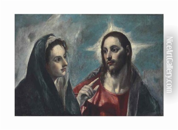 Christ Taking Leave Of His Mother Oil Painting -  El Greco
