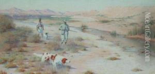 Hunter In The Desert Oil Painting - Charles James Theriat