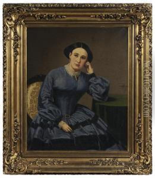 Portrait Of A Woman Seated In A Chair Oil Painting - Charles Christian Nahl