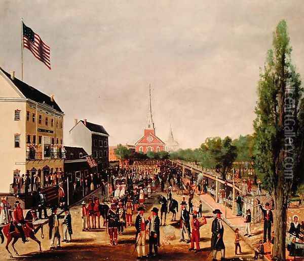 Tammany Society Celebrating the 4th of July, 1812, 1869 Oil Painting - William P. Chappel