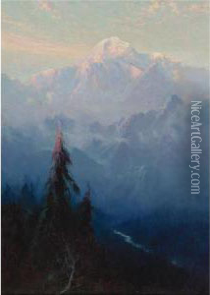 Mount Mckinley Oil Painting - Sidney Laurence