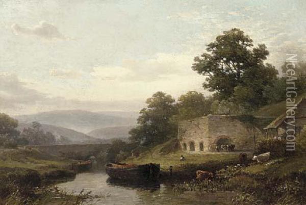 On The Exe Oil Painting - William Williams