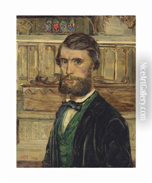 Self-portrait Of The Artist As A Young Man Oil Painting - Edward Radford