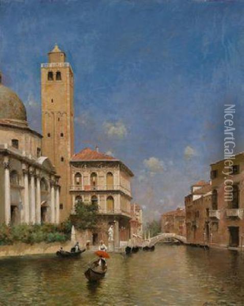 An Einem Sommertag In Venedig Oil Painting - Rubens Santoro