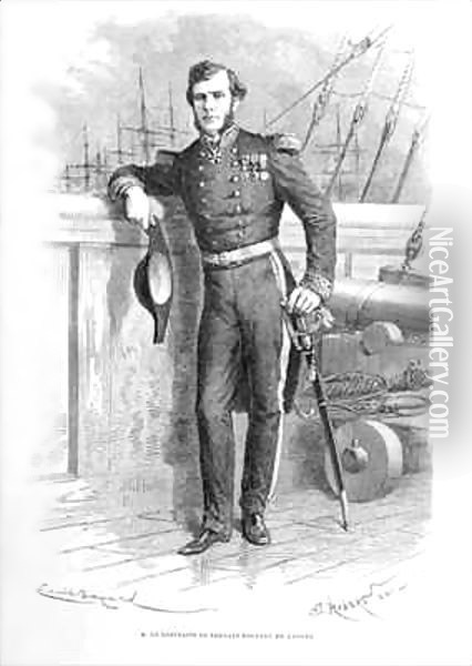 Commander Doudart De Lagree (1823-68) French explorer who led the Mekong River Expedition 1866-88 Oil Painting - Emile Antoine Bayard