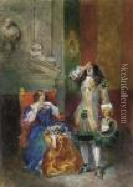 Le Misanthrope, D'apres Moliere (acte Iv, Scene Iii); Lemoisne, No.1353 Oil Painting - Eugene Louis Lami